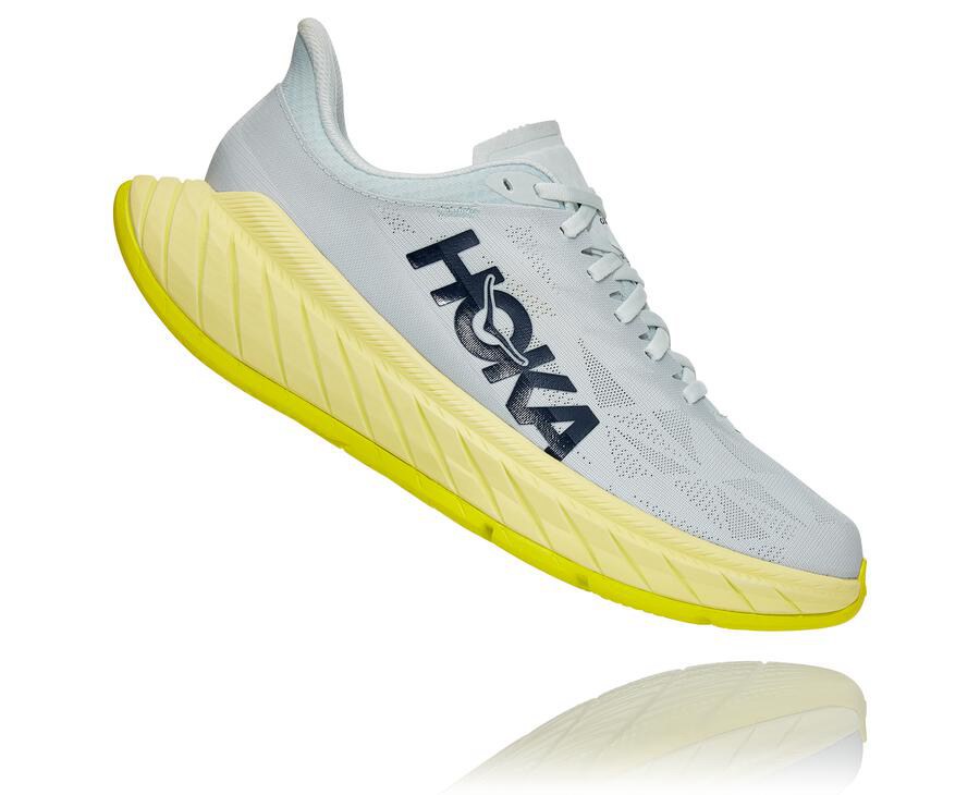 Hoka Australia One One Carbon X 2 - Mens Running Shoes White - TDQSE-2754